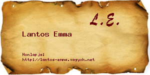 Lantos Emma névjegykártya